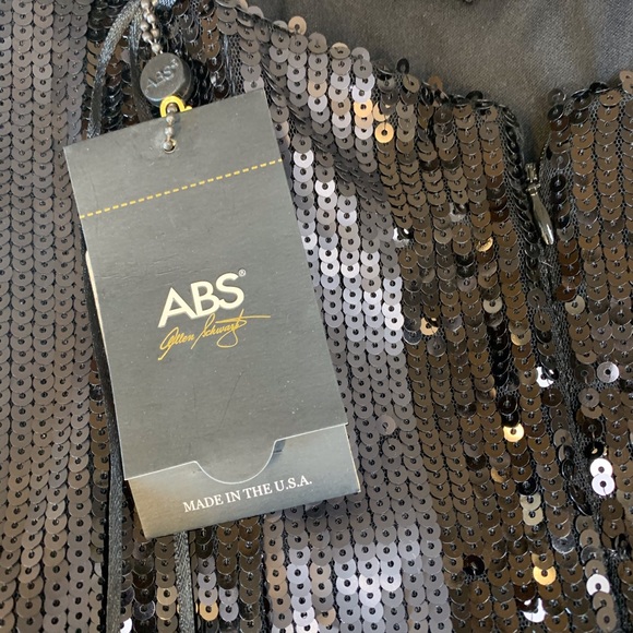 ABS Allen Schwartz Sequins Strapless dress - Picture 5 of 8